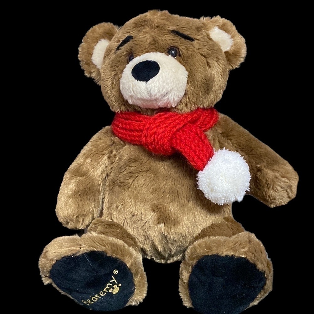 𝅺build-a-bear Bearamy Bear‎ with red scarf super soft plush